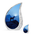 Horse Theme Large Urn With 1 Keepsake Urn