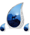 Horse Theme Large Urn With 2 Keepsake Urn