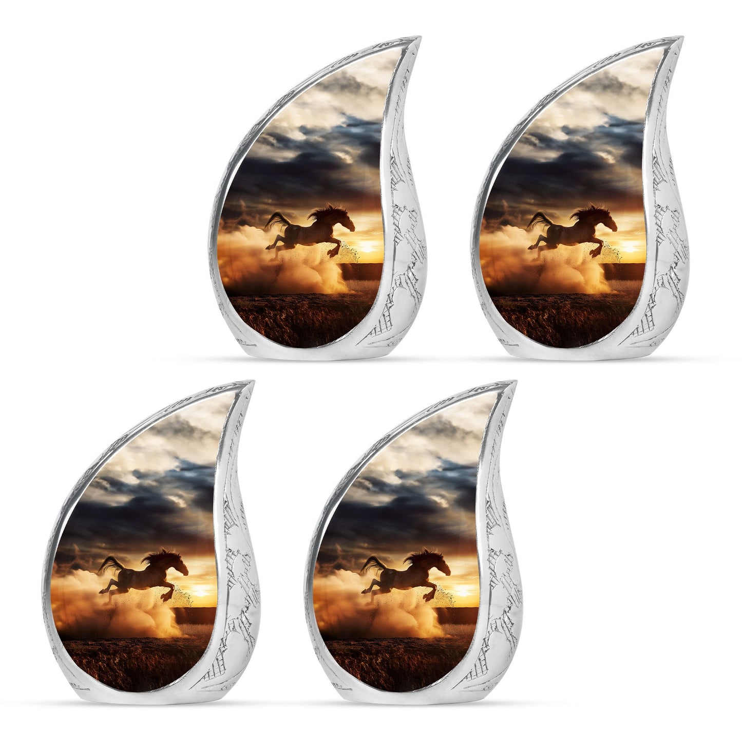 Horse Theme 3 Inch Keepsake Pack of 4