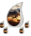 Horse Theme Large Urn With 4 Keepsake Urn