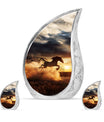 Horse Theme Large Urn With 2 Keepsake Urn