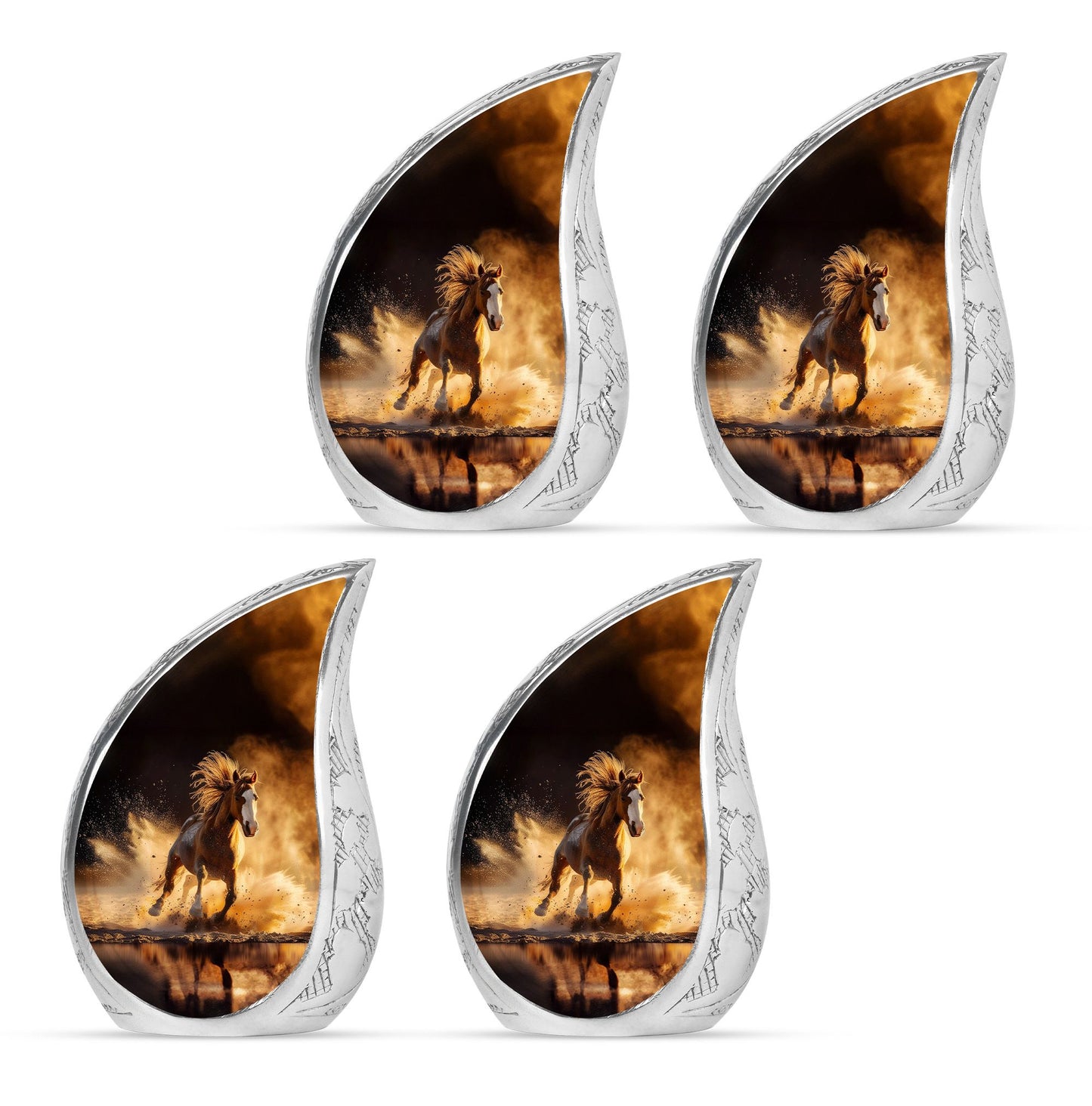 Horse Theme 3 Inch Keepsake Pack of 4