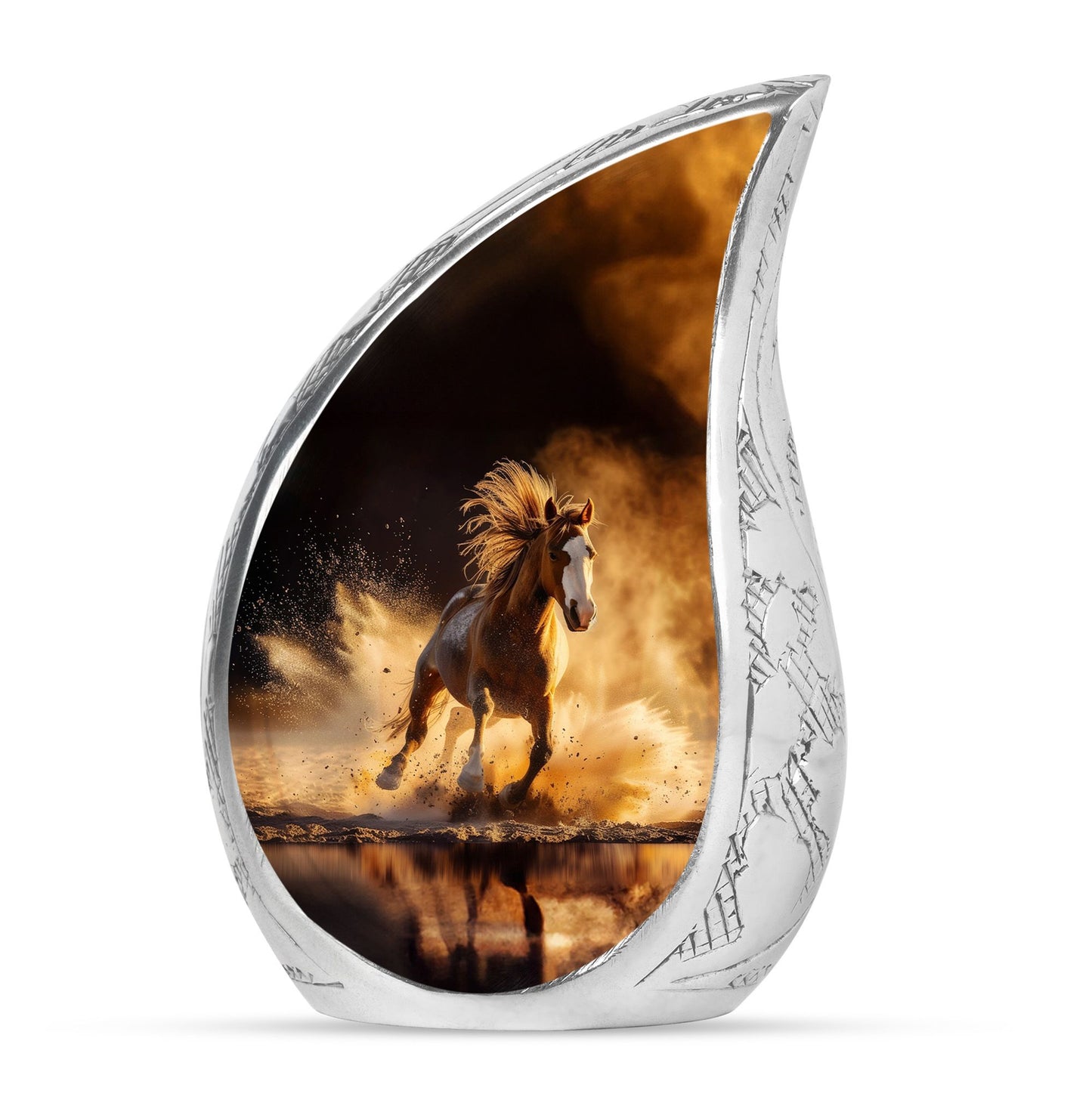 Horse Theme Large Urn 10 Inch