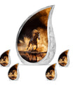 Horse Theme Large Urn With 4 Keepsake Urn