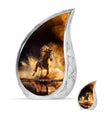 Horse Theme Large Urn With 1 Keepsake Urn