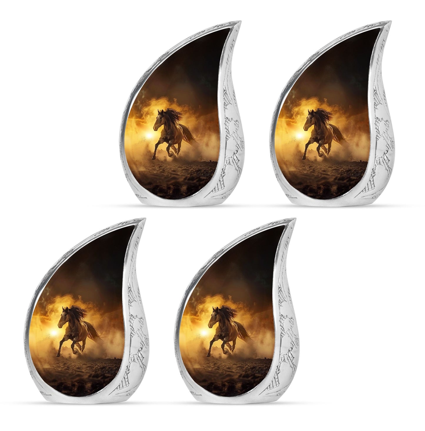 Horse Theme 3 Inch Keepsake Pack of 4