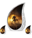 Horse Theme Large Urn With 2 Keepsake Urn
