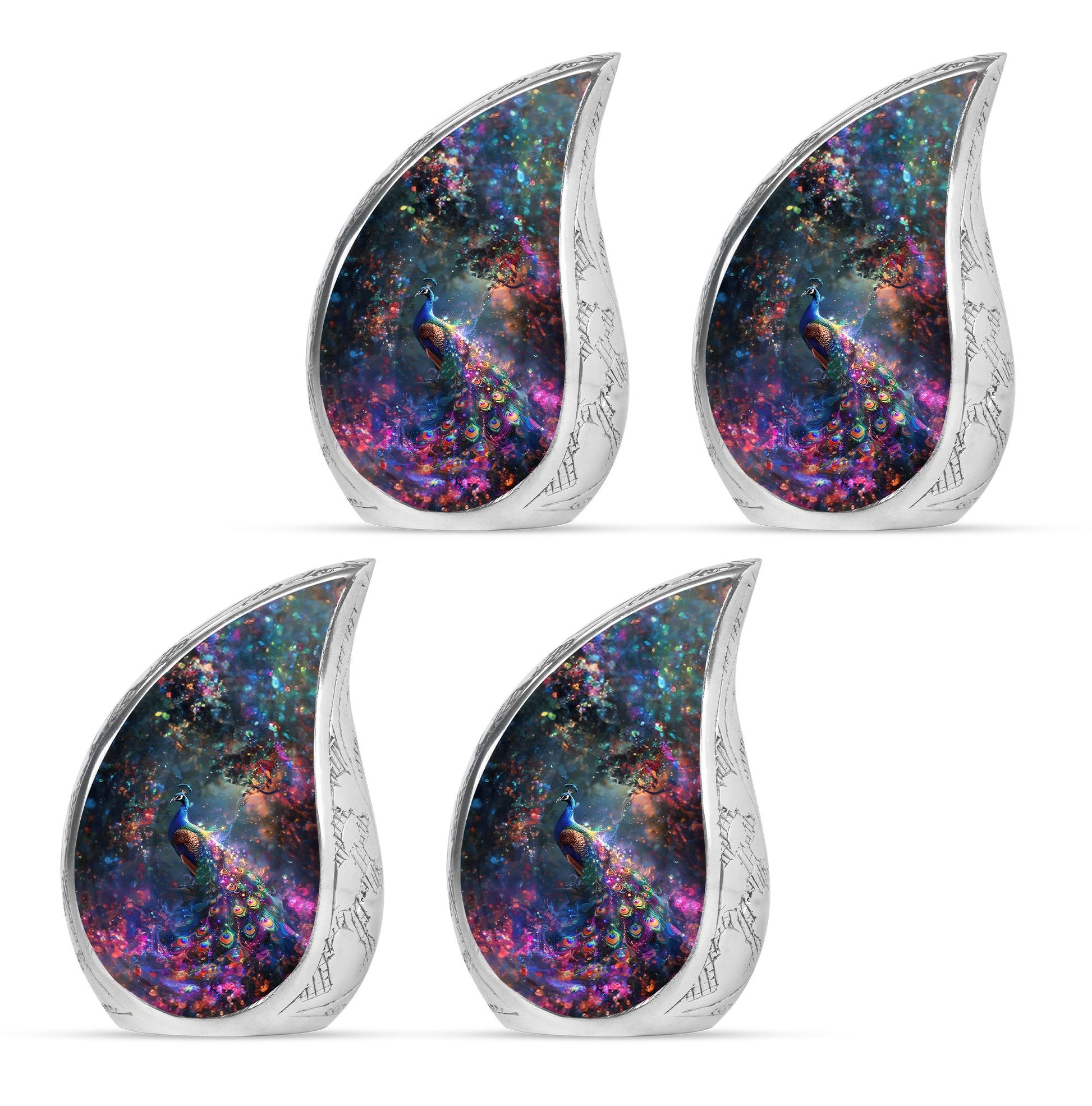 Peacock Theme 3 Inch Keepsake Pack of 4