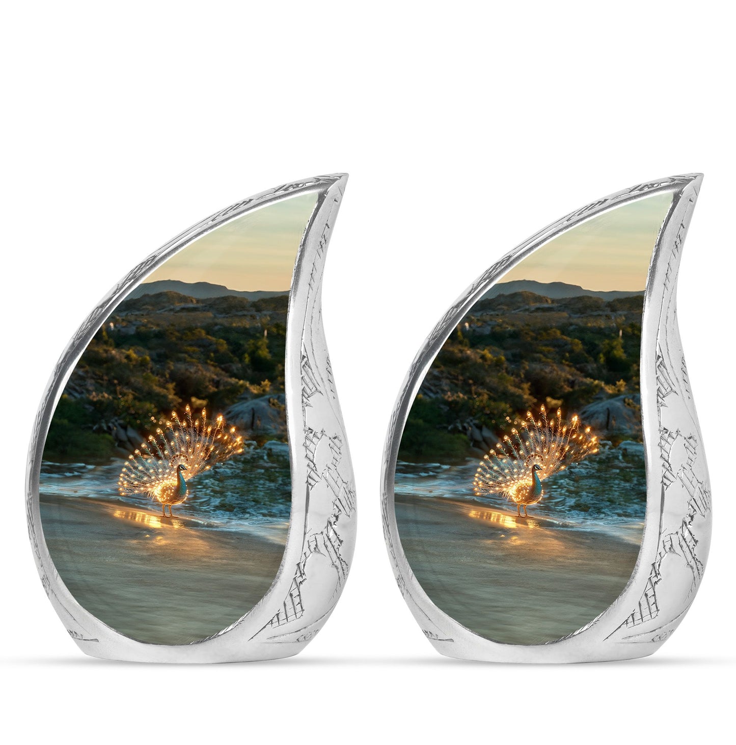 Peacock Theme 3 Inch Keepsake Pack of 2