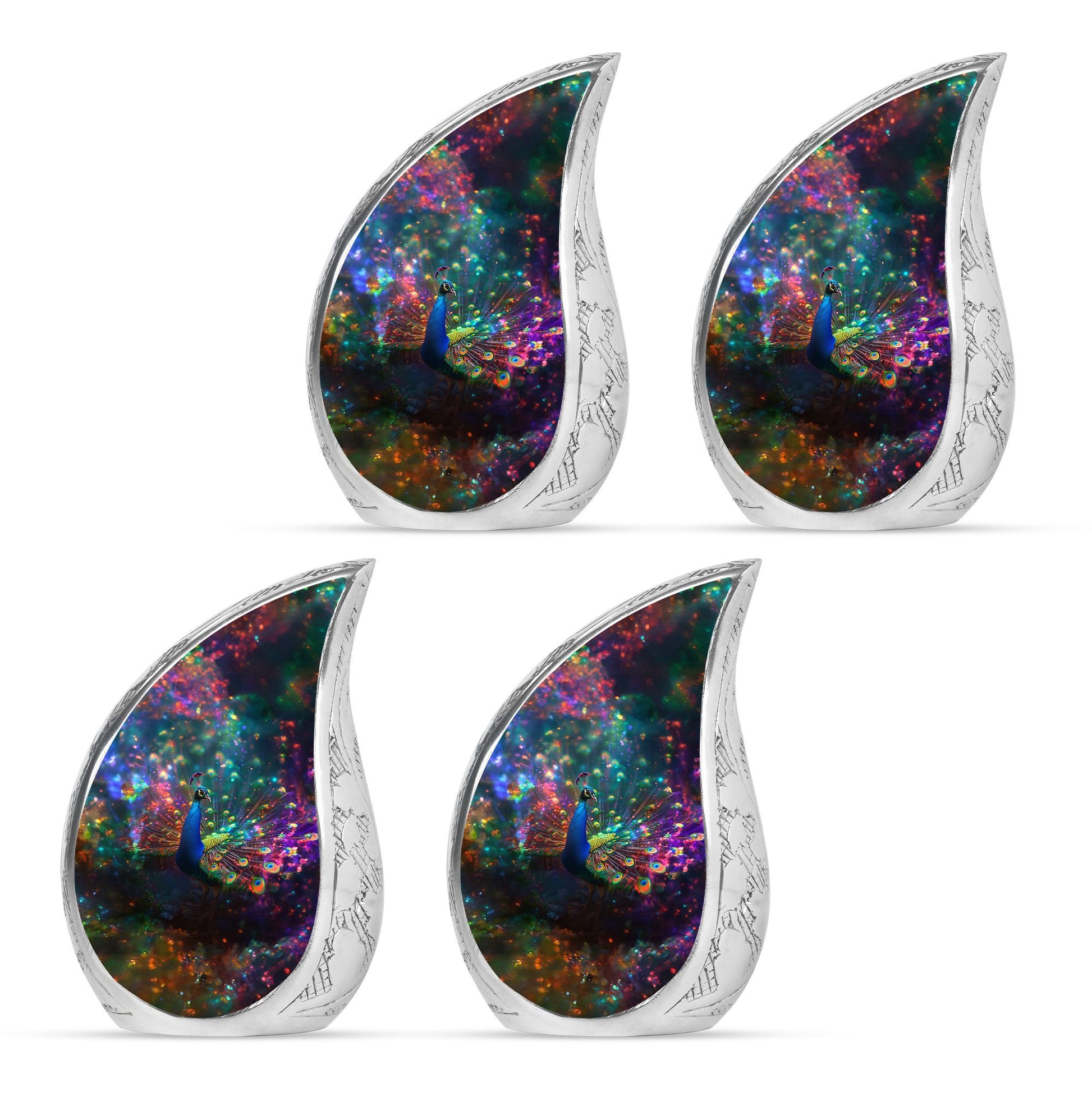Peacock Theme 3 Inch Keepsake Pack of 4
