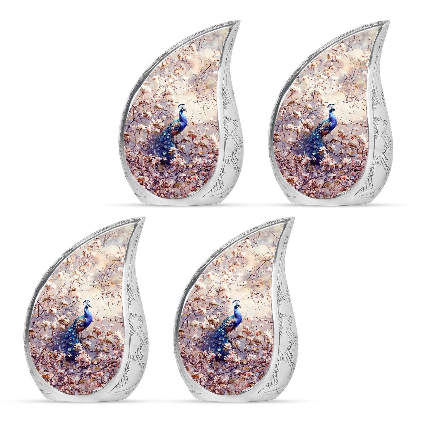 Peacock Theme 3 Inch Keepsake Pack of 4