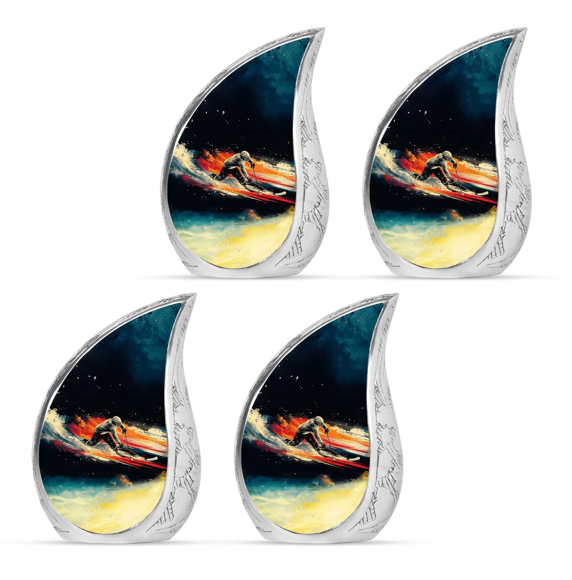 Ice Hockey Theme 3 Inch Keepsake Pack of 4