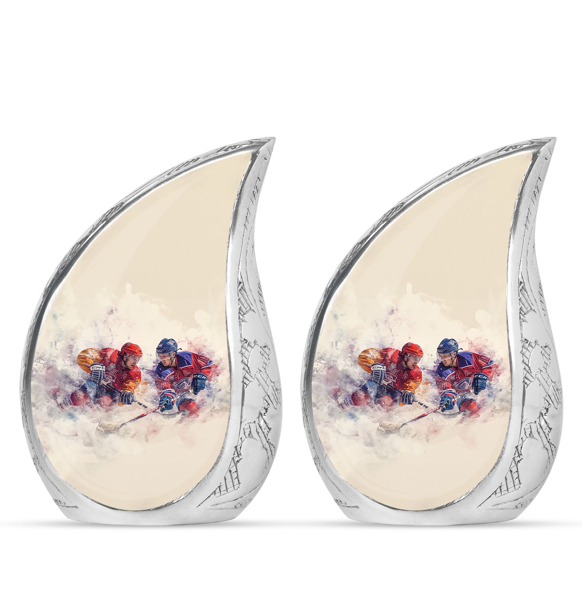 Ice Hockey Theme 3 Inch Keepsake Pack of 2