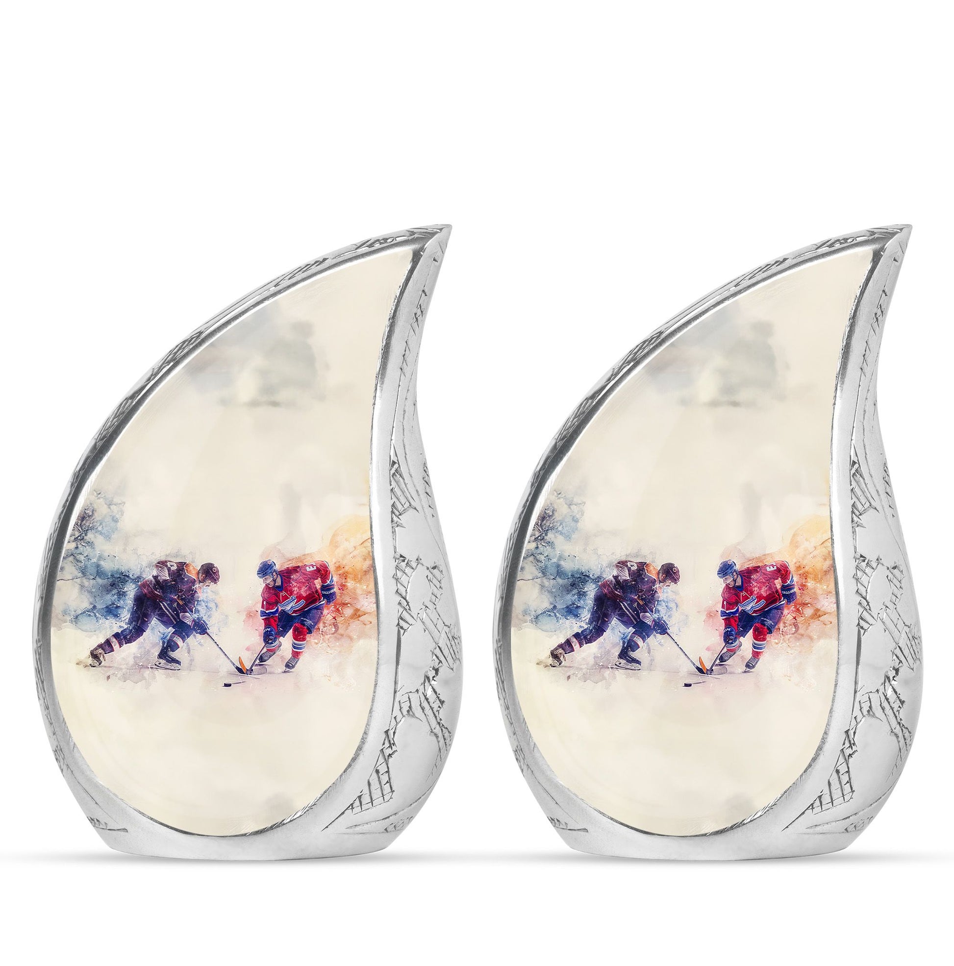 Ice Hockey Theme 3 Inch Keepsake Pack of 2