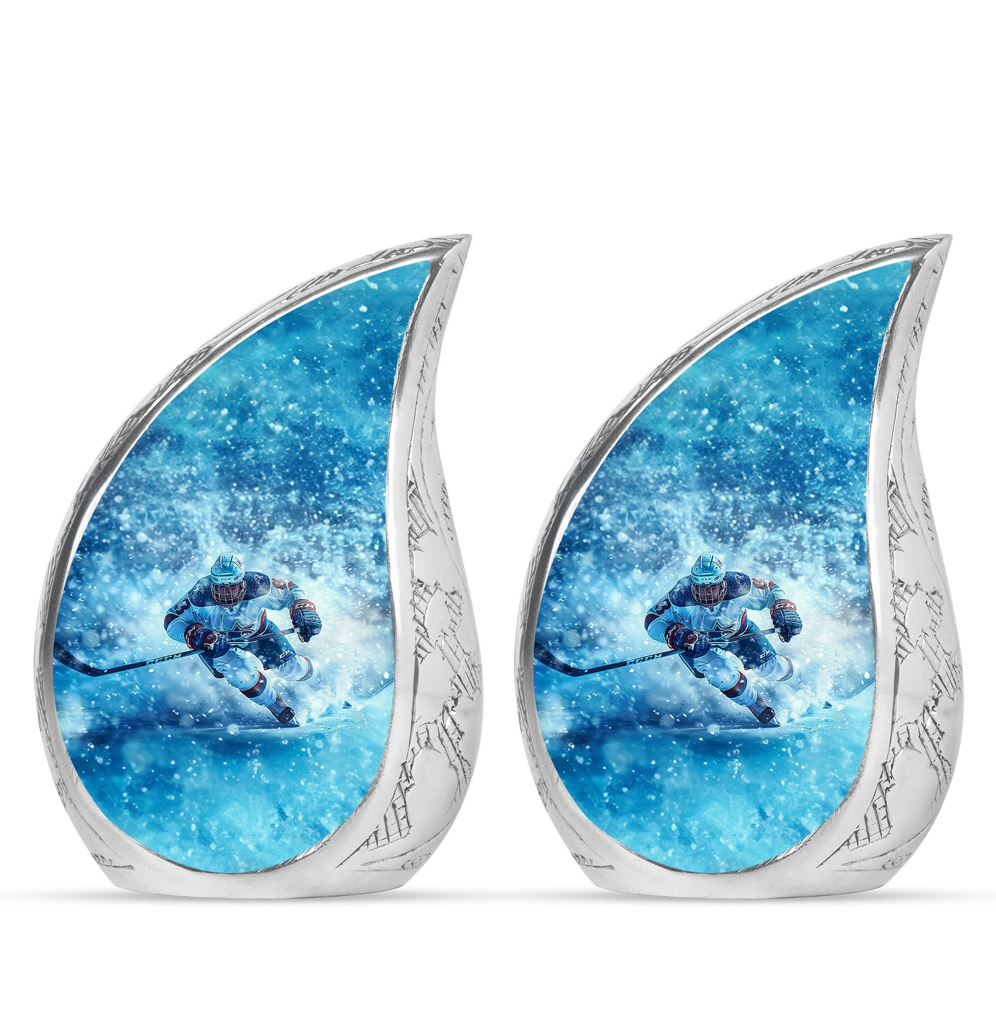 Ice Hockey Theme 3 Inch Keepsake Pack of 2