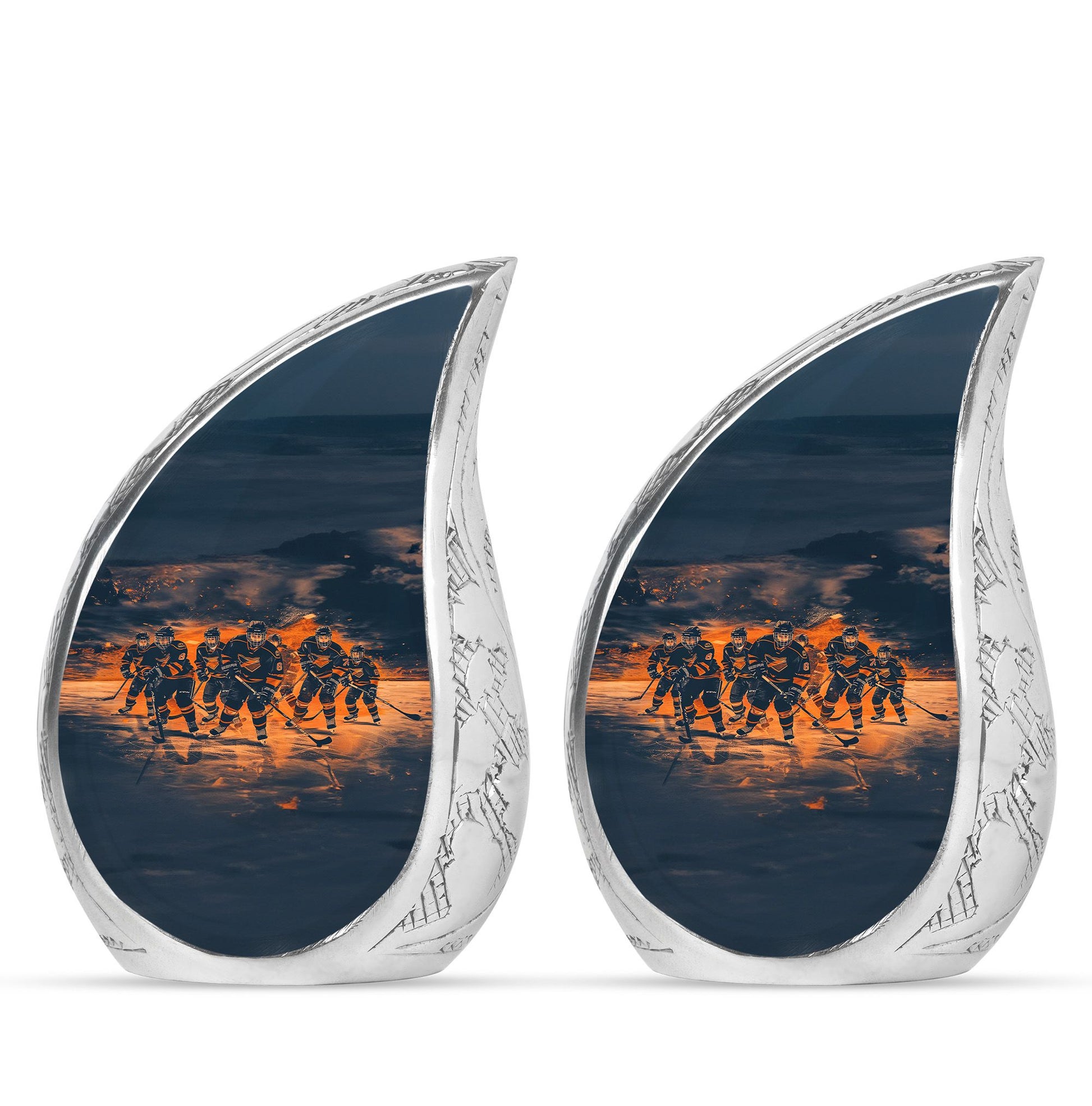 Ice Hockey Theme 3 Inch Keepsake Pack of 2