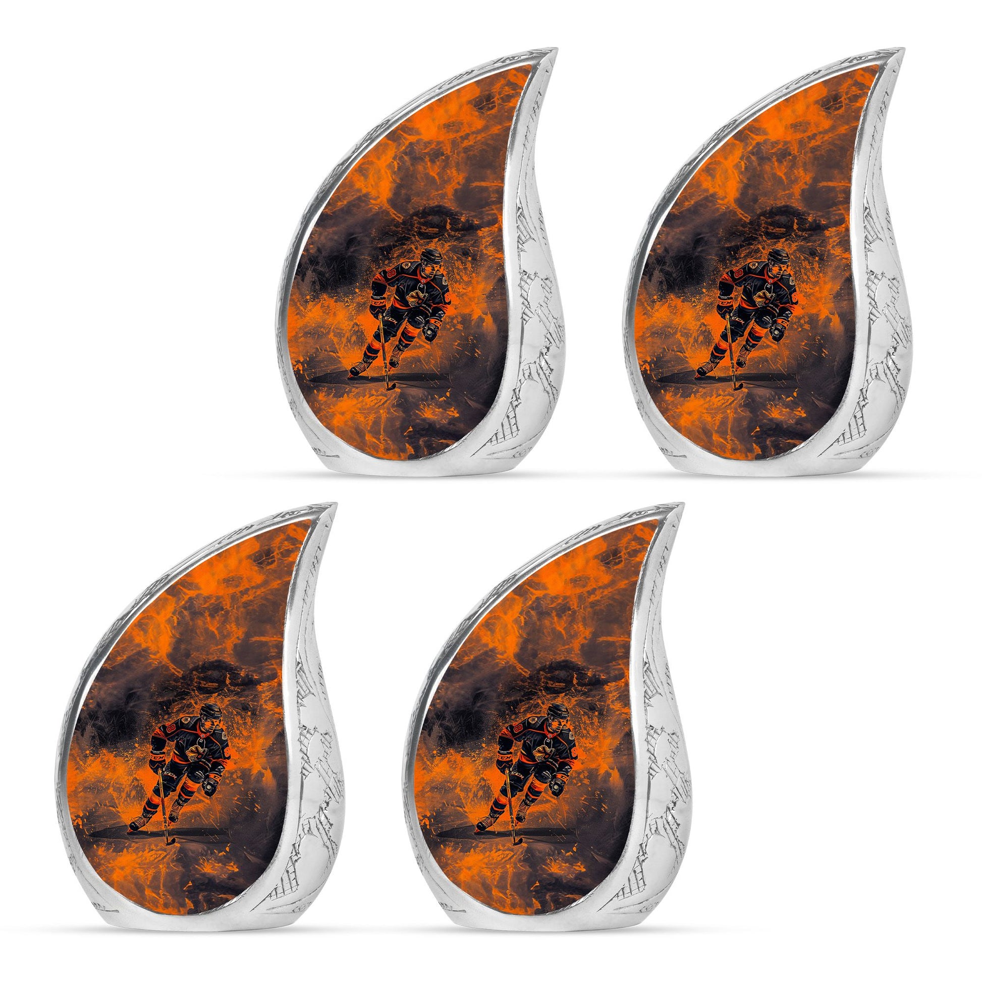 Ice Hockey Theme 3 Inch Keepsake Pack of 4