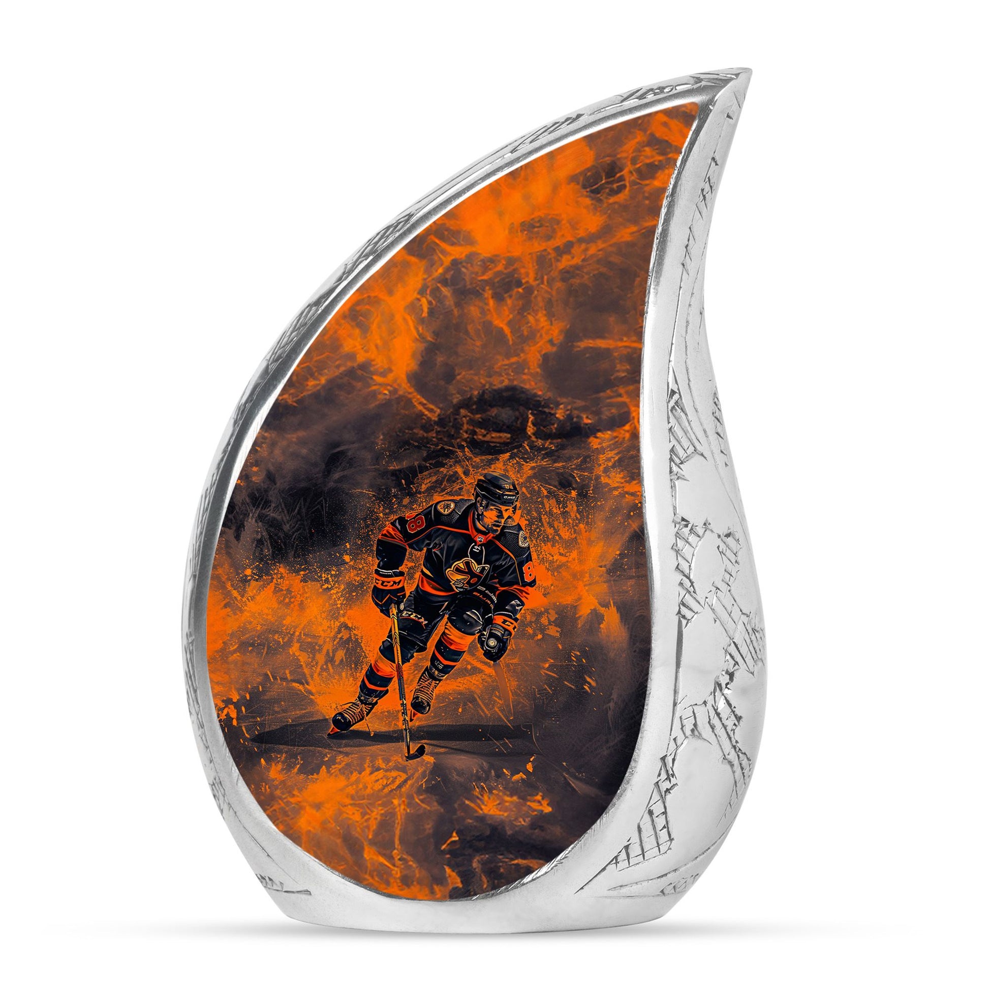 Ice Hockey Theme Large Urn 10 Inch