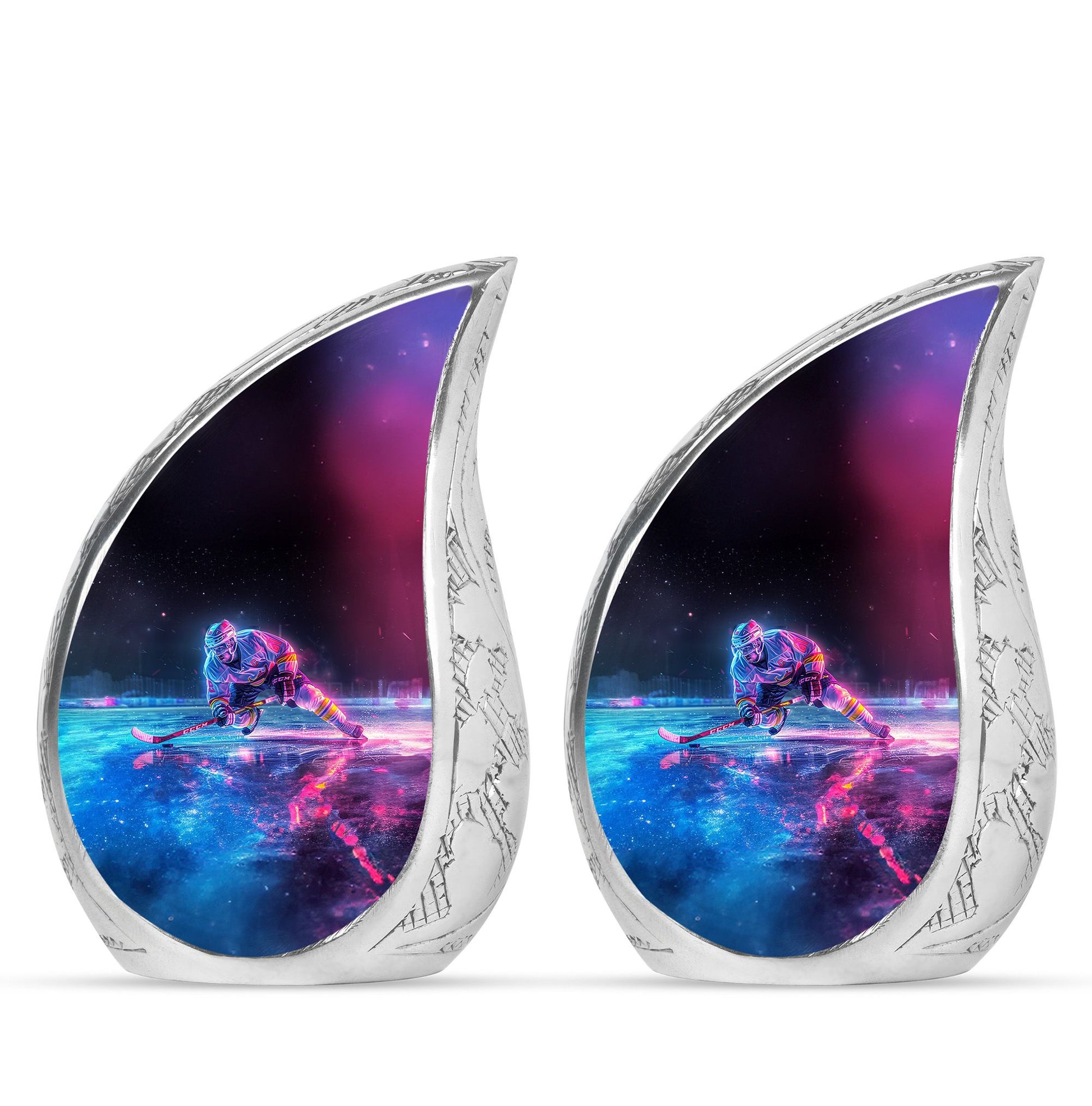 Ice Hockey Theme 3 Inch Keepsake Pack of 2