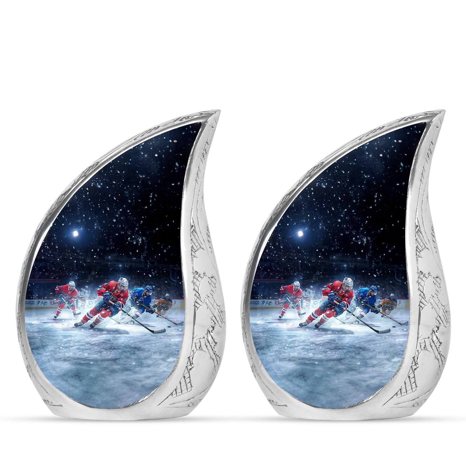 Ice Hockey Theme 3 Inch Keepsake Pack of 2