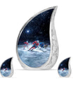 Ice Hockey Theme Large Urn With 2 Keepsake Urn