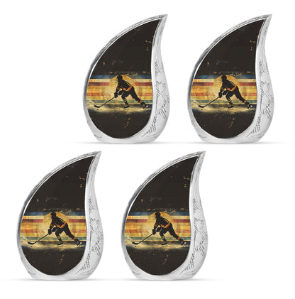 Ice Hockey Theme 3 Inch Keepsake Pack of 4
