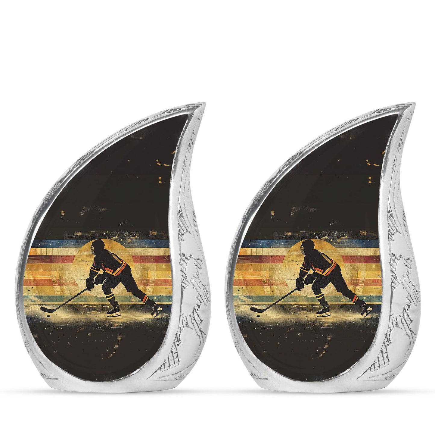 Ice Hockey Theme 3 Inch Keepsake Pack of 2