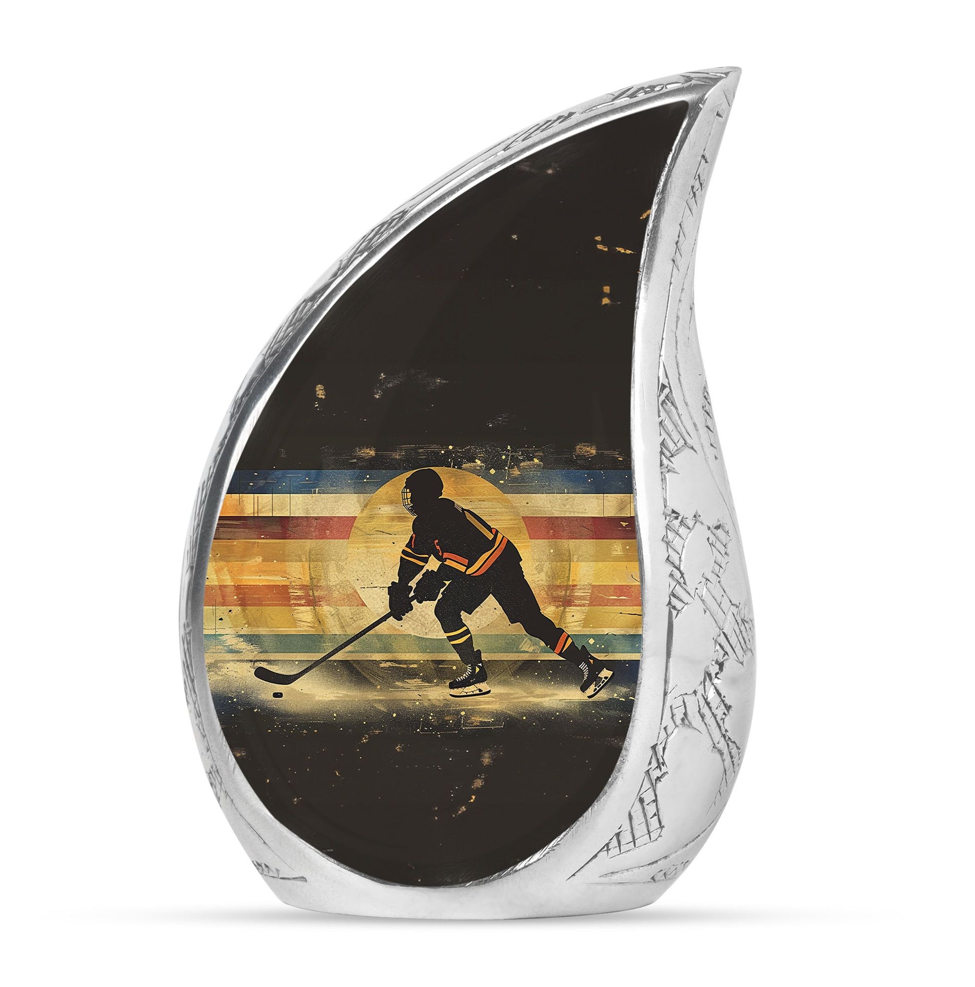 Ice Hockey Theme Large Urn 10 Inch