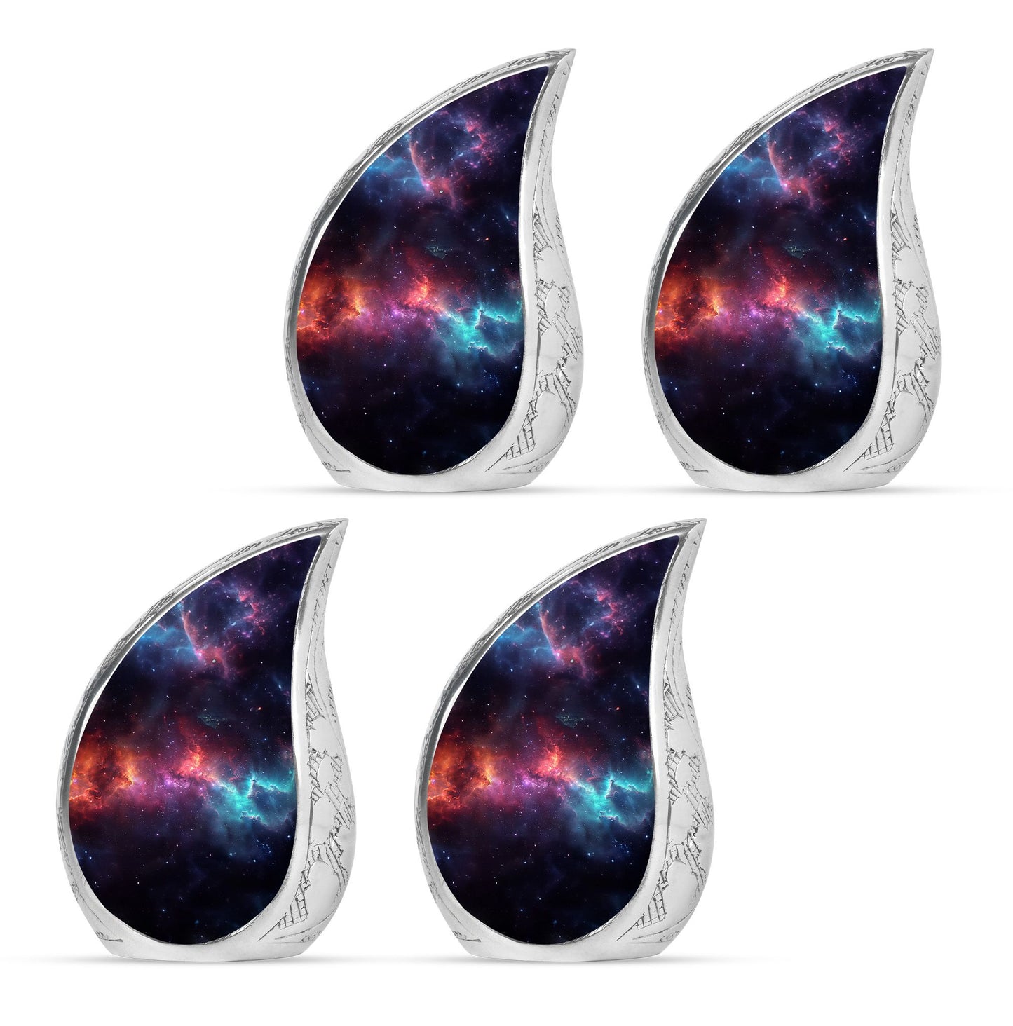 Nebula Galaxy Theme 3 Inch Keepsake Pack of 4