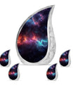 Nebula Galaxy Theme Large Urn With 4 Keepsake Urn