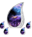 Nebula Galaxy Theme Large Urn With 4 Keepsake Urn