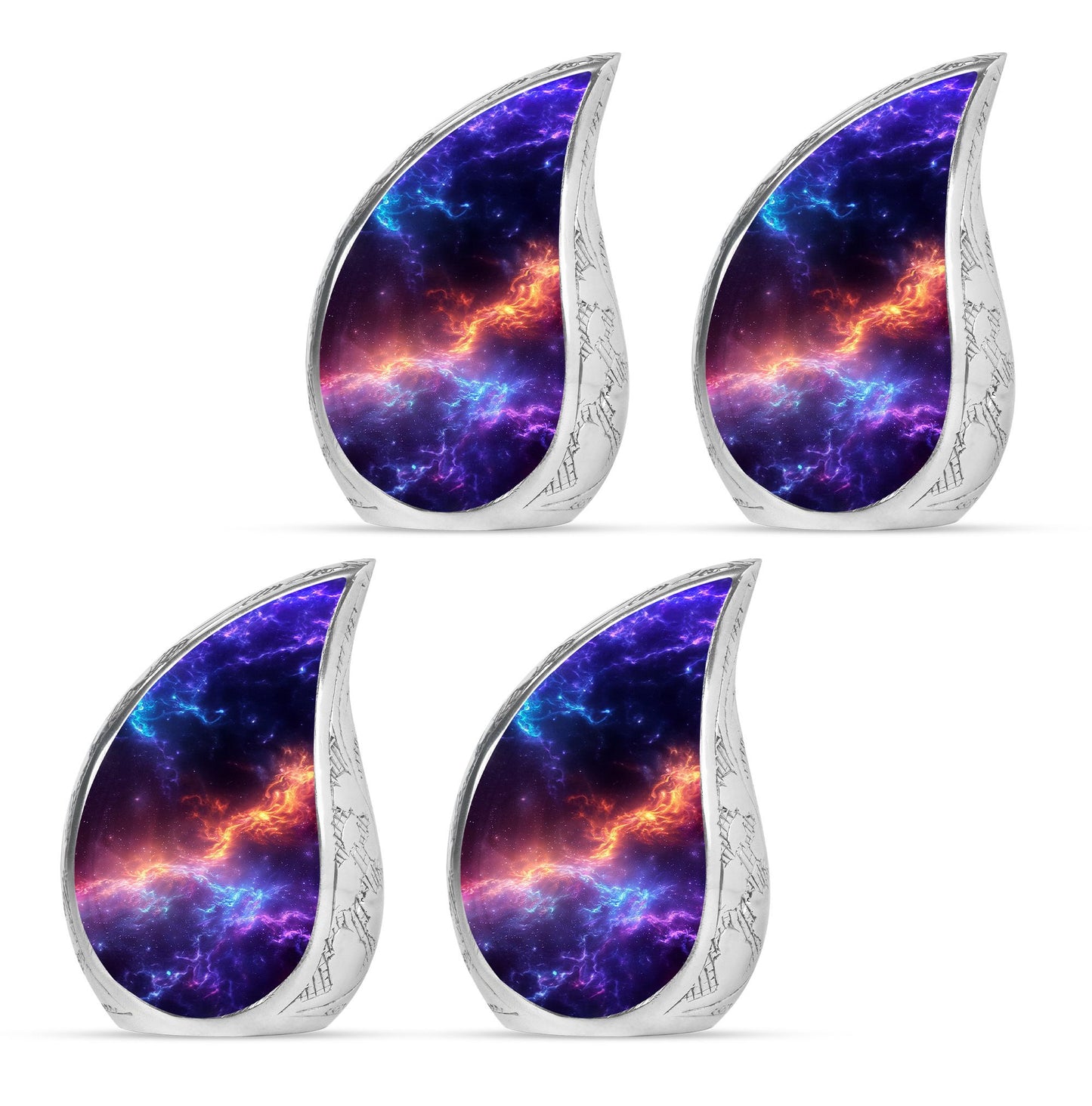 Nebula Galaxy Theme 3 Inch Keepsake Pack of 4