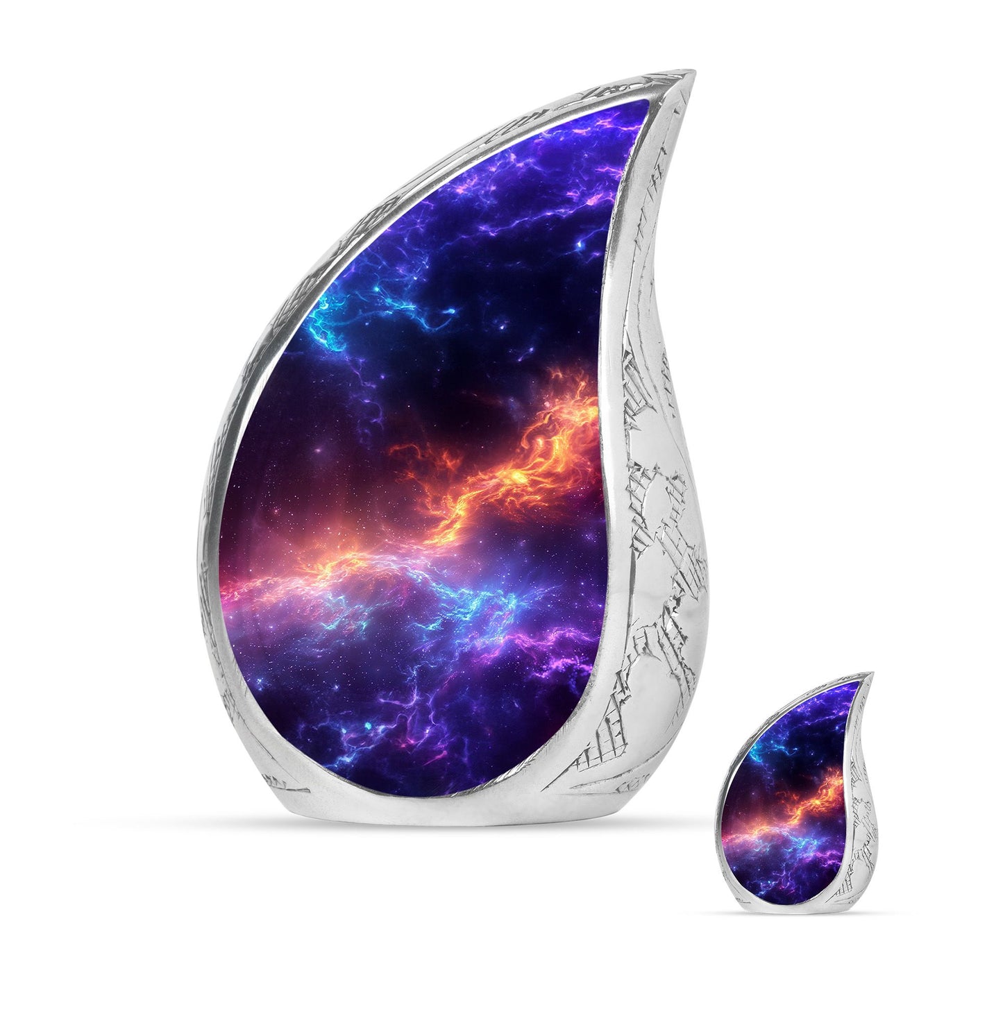 Nebula Galaxy Theme Large Urn With 1 Keepsake Urn