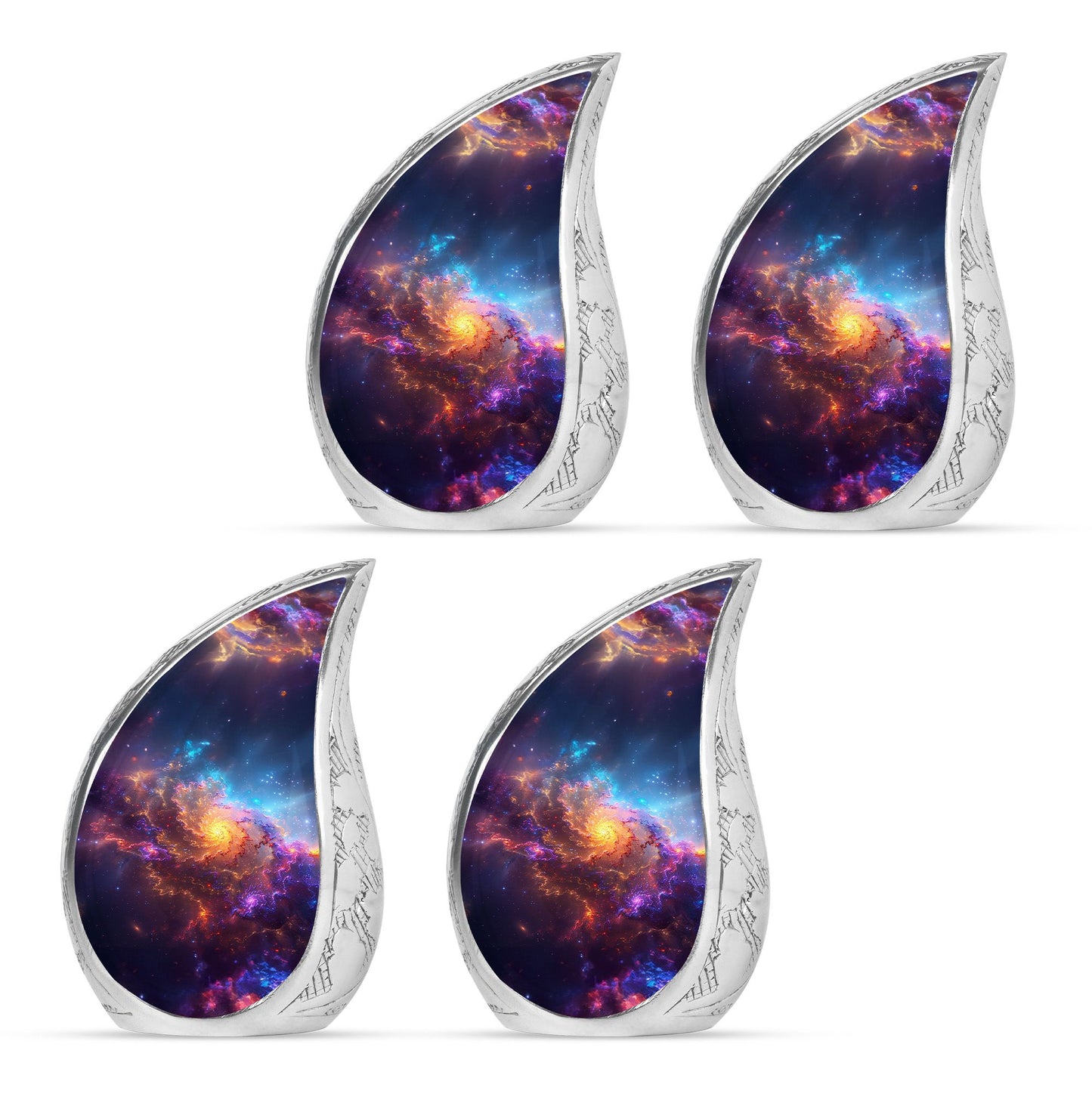 Nebula Galaxy Theme 3 Inch Keepsake Pack of 4