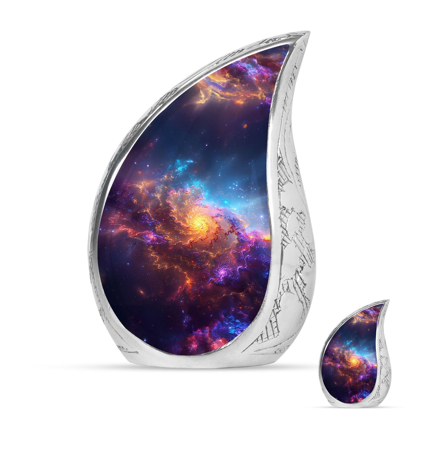 Nebula Galaxy Theme Large Urn With 1 Keepsake Urn