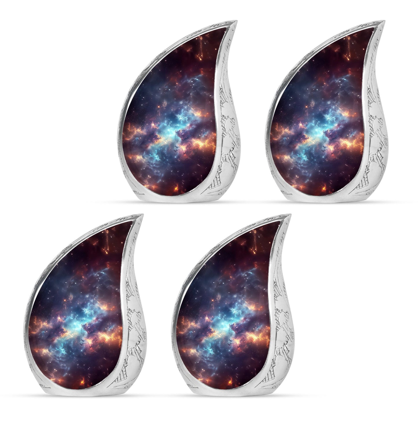 Nebula Galaxy Theme 3 Inch Keepsake Pack of 4
