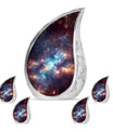Nebula Galaxy Theme Large Urn With 4 Keepsake Urn