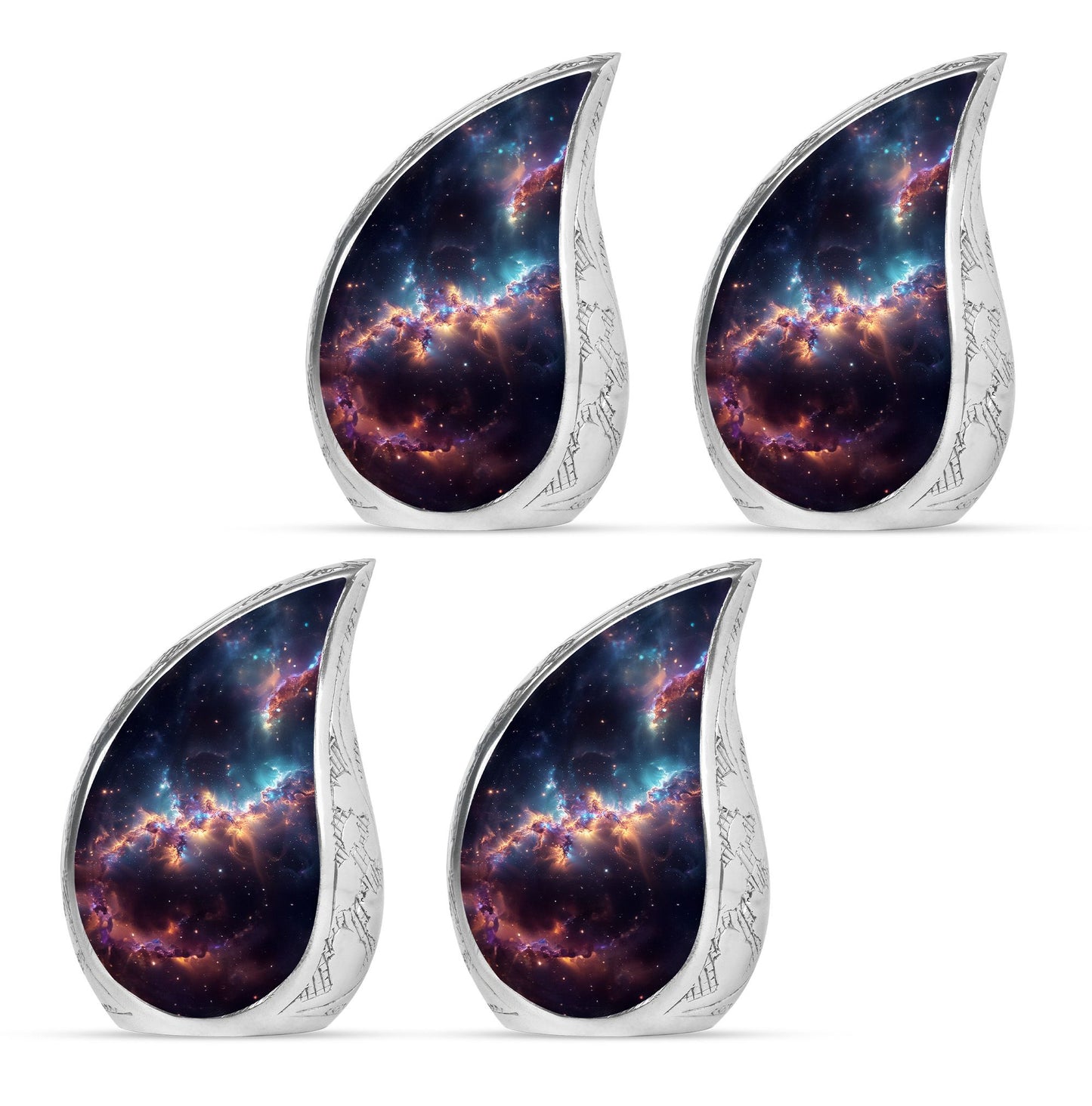 Nebula Galaxy Theme 3 Inch Keepsake Pack of 4
