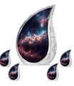 Nebula Galaxy Theme Large Urn With 4 Keepsake Urn