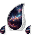 Nebula Galaxy Theme Large Urn With 2 Keepsake Urn