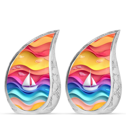 Sail Boat Theme 3 Inch Keepsake Pack of 2
