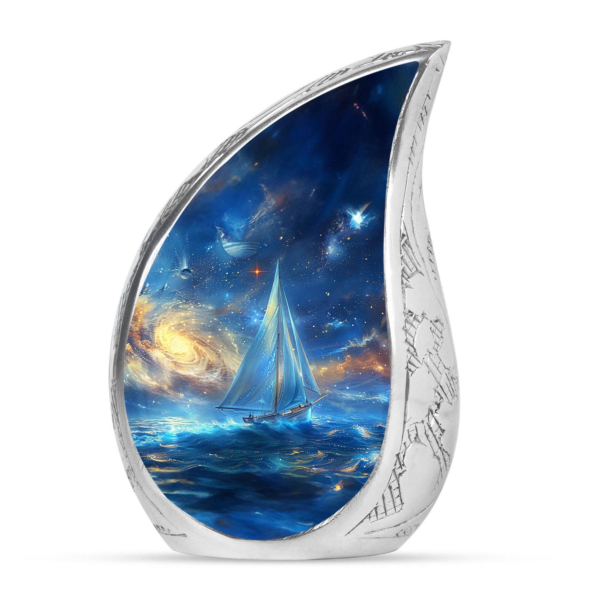 Sail Boat Theme Large Urn 10 Inch