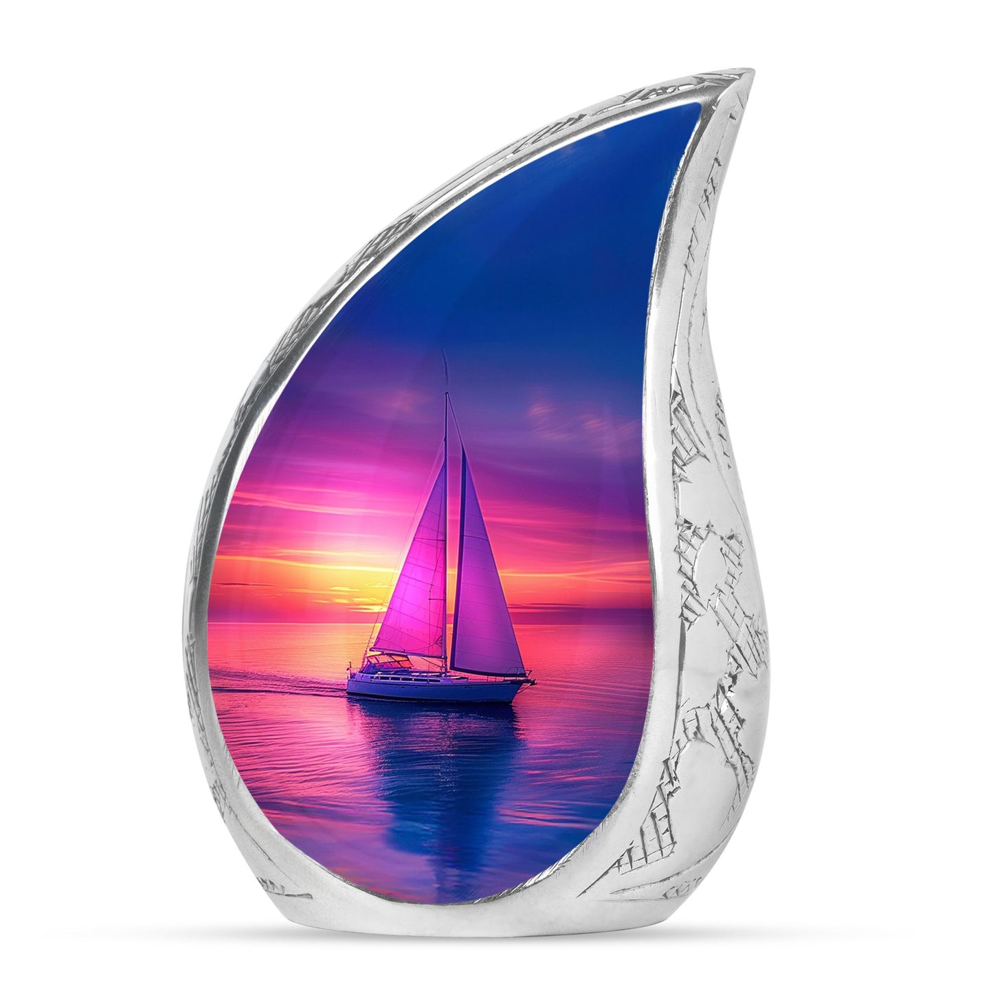 Sail Boat Theme Large Urn 10 Inch