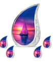 Sail Boat Theme Large Urn With 4 Keepsake Urn
