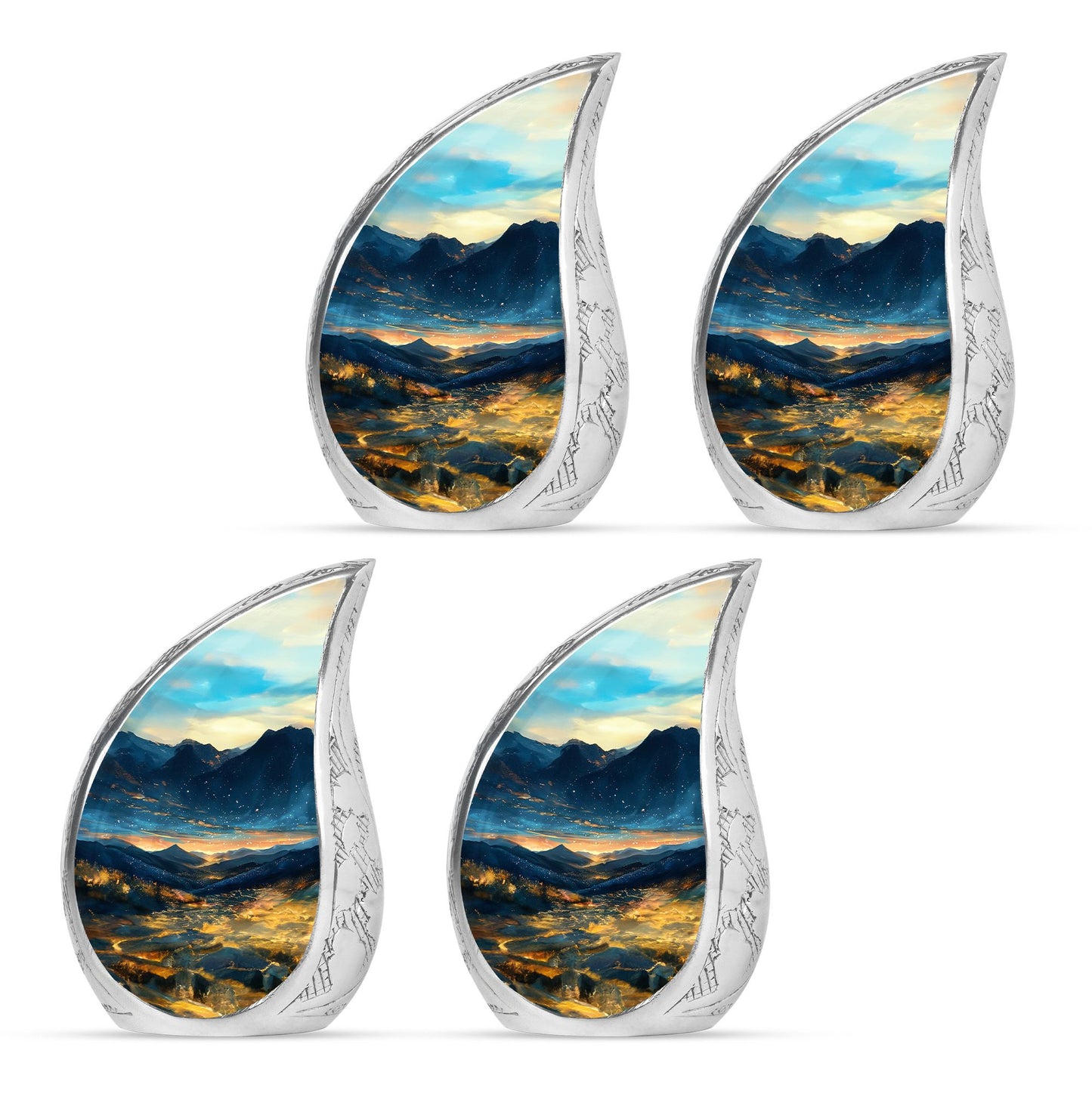 Starry Night Theme 3 Inch Keepsake Pack of 4