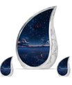 Starry Night Theme Large Urn With 2 Keepsake Urn