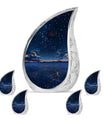 Starry Night Theme Large Urn With 4 Keepsake Urn