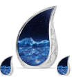 Starry Night Theme Large Urn With 2 Keepsake Urn