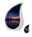 Starry Night Theme Large Urn With 1 Keepsake Urn
