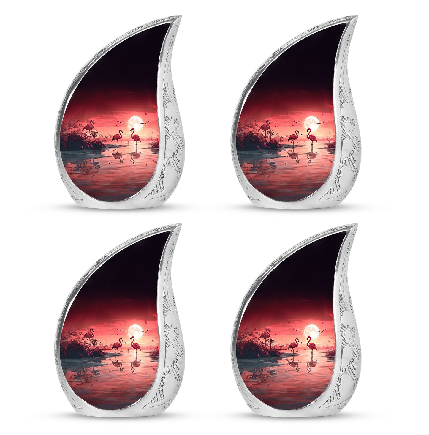 Flamingo Theme 3 Inch Keepsake Pack of 4